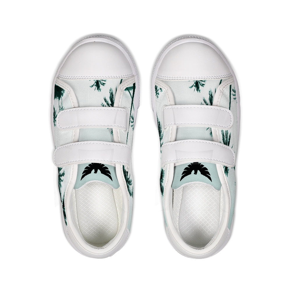 Coast Kids Canvas Palm Tree Velcro Sneaker Shoes