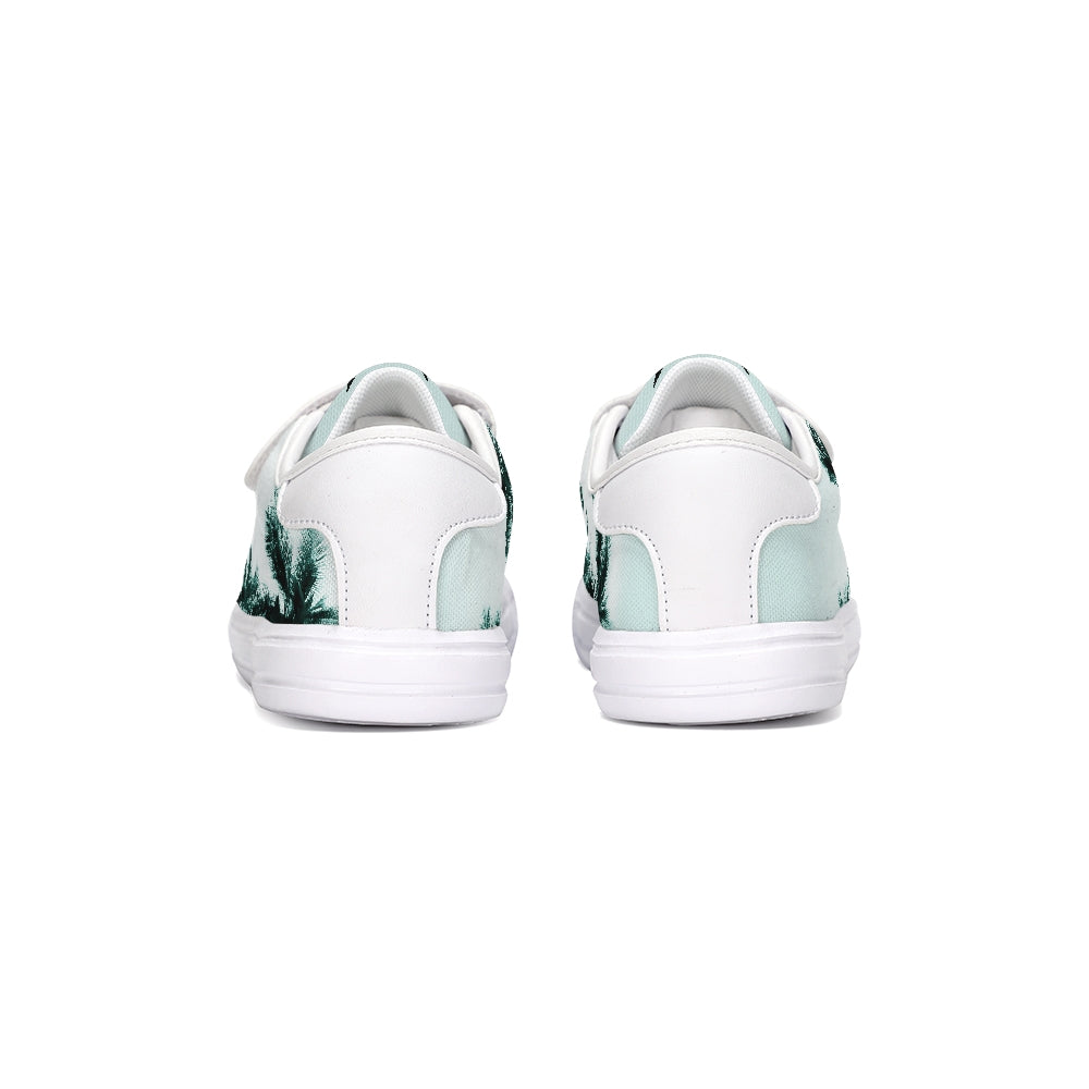 Coast Kids Canvas Palm Tree Velcro Sneaker Shoes