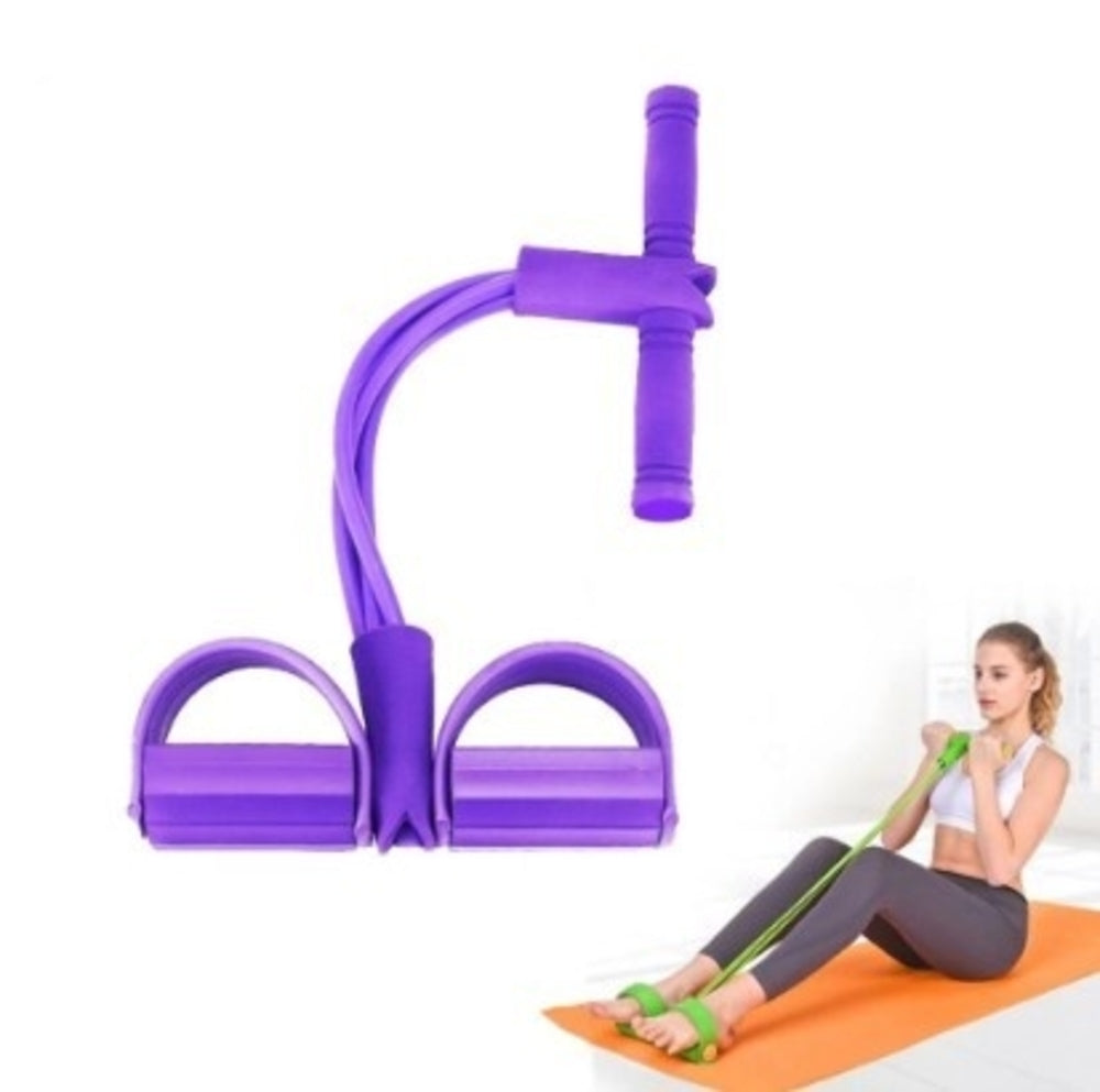 Portable Fitness Resistance Band with Pedal