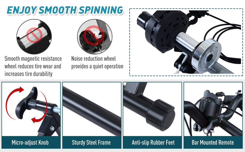 Indoor Magnetic Bike Bicycle Trainer Stand 5 Level Resistance